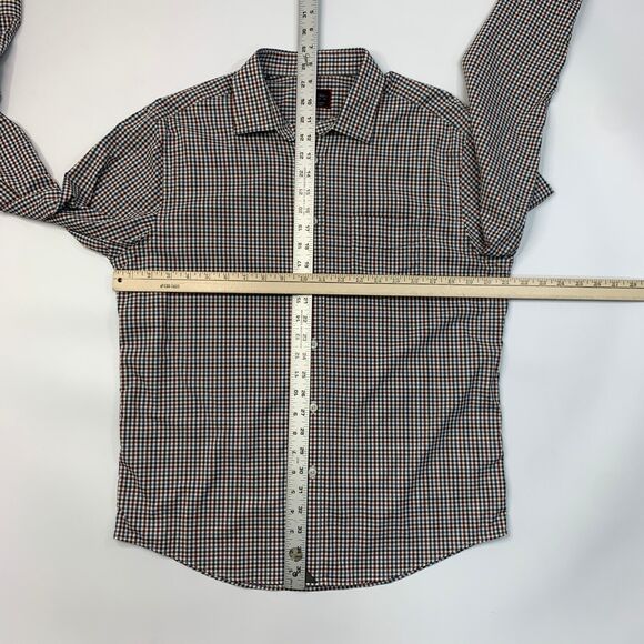 Untuckit Mirassou Dress Shirt Mens M Medium Button Up Multi Gingham Checkered - Picture 6 of 11